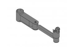 Swivel arm for mounting pole, length 200+200 mm