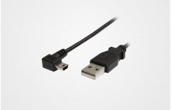 USB-mini USB (flat molding) cable with velcro, 2m